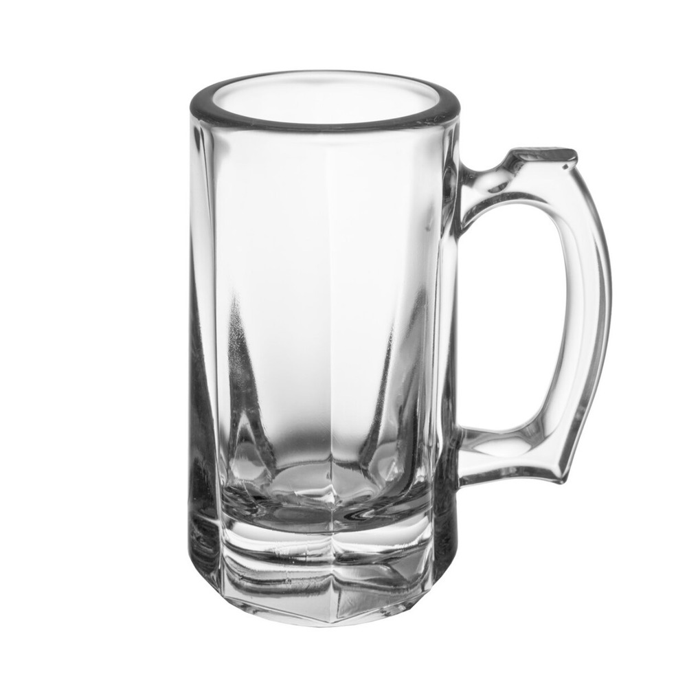 Libbey 5205 10 oz Beer Mug Case of 12 Clear Glass Paneled Stein 5515205‎ NEW